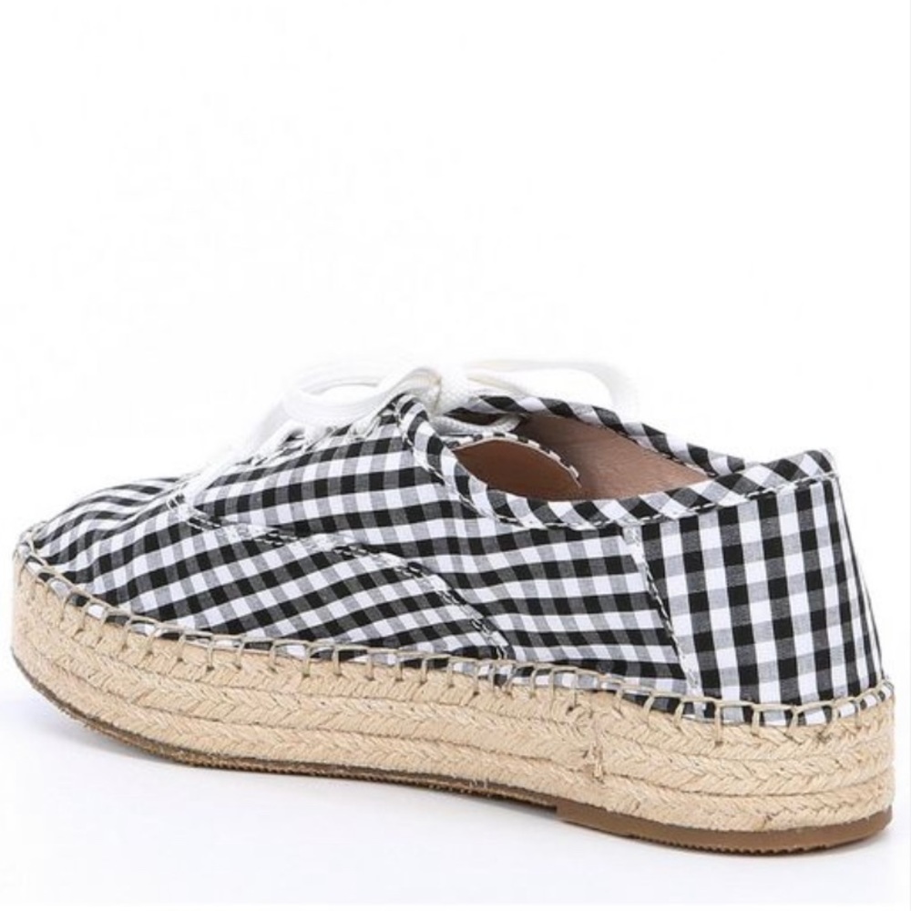 Gianni Bini Gingham Lace-up Espadrilles - Picture 2 of 6